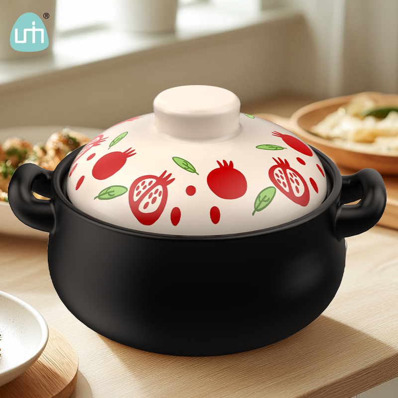 【自营】柚米一粒陶瓷砂锅耐热煮粥煲汤炖菜焖煲炖煲明火