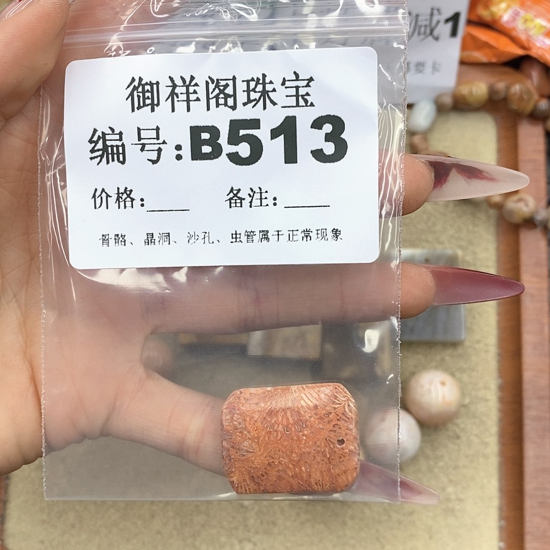 硅化珊瑚（珊瑚玉）颈饰未镶嵌丿**绪