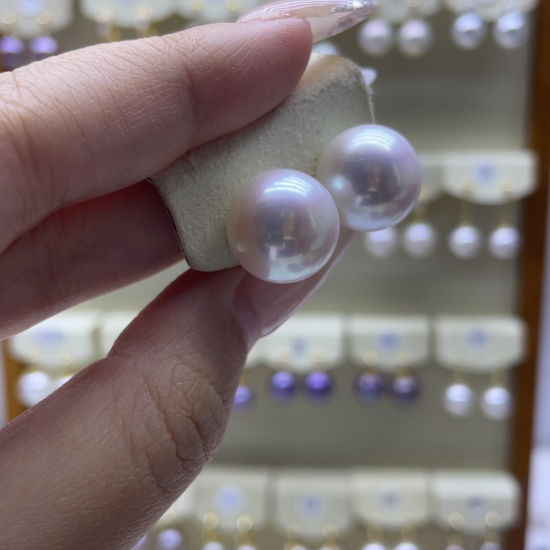 淡水珍珠耳饰银S925镶嵌