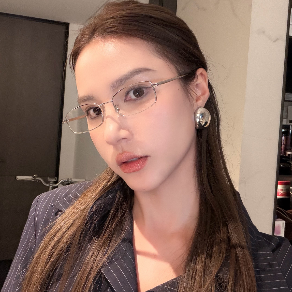 铜合金耳饰 主播同款耳环眼镜在这里百搭