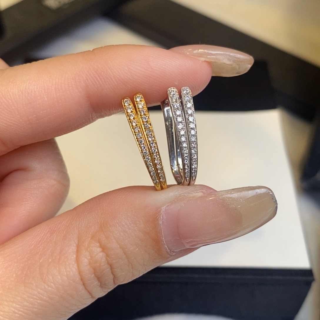 钻石耳饰18K金镶嵌渐变单排耳扣（可穿福贝）多样性一对发货