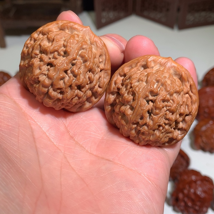 文玩核桃吊坠臻*莲花7.42