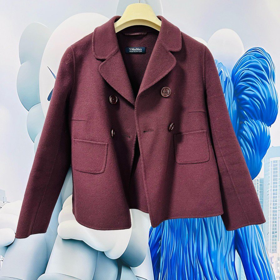 95新 MaxMara 外套乌梅子酱色/尺码36/ysc0305