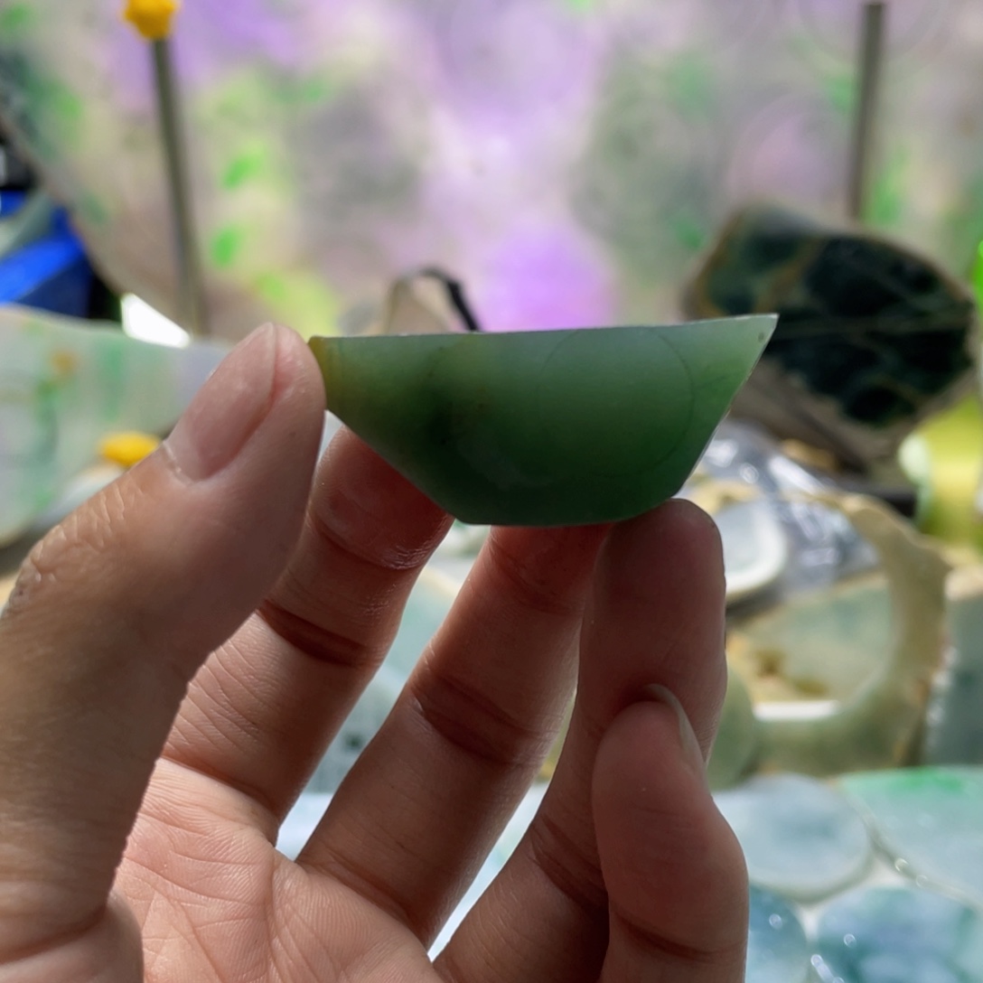 时***间翡翠挂件未镶嵌K缅甸天然翡翠片料