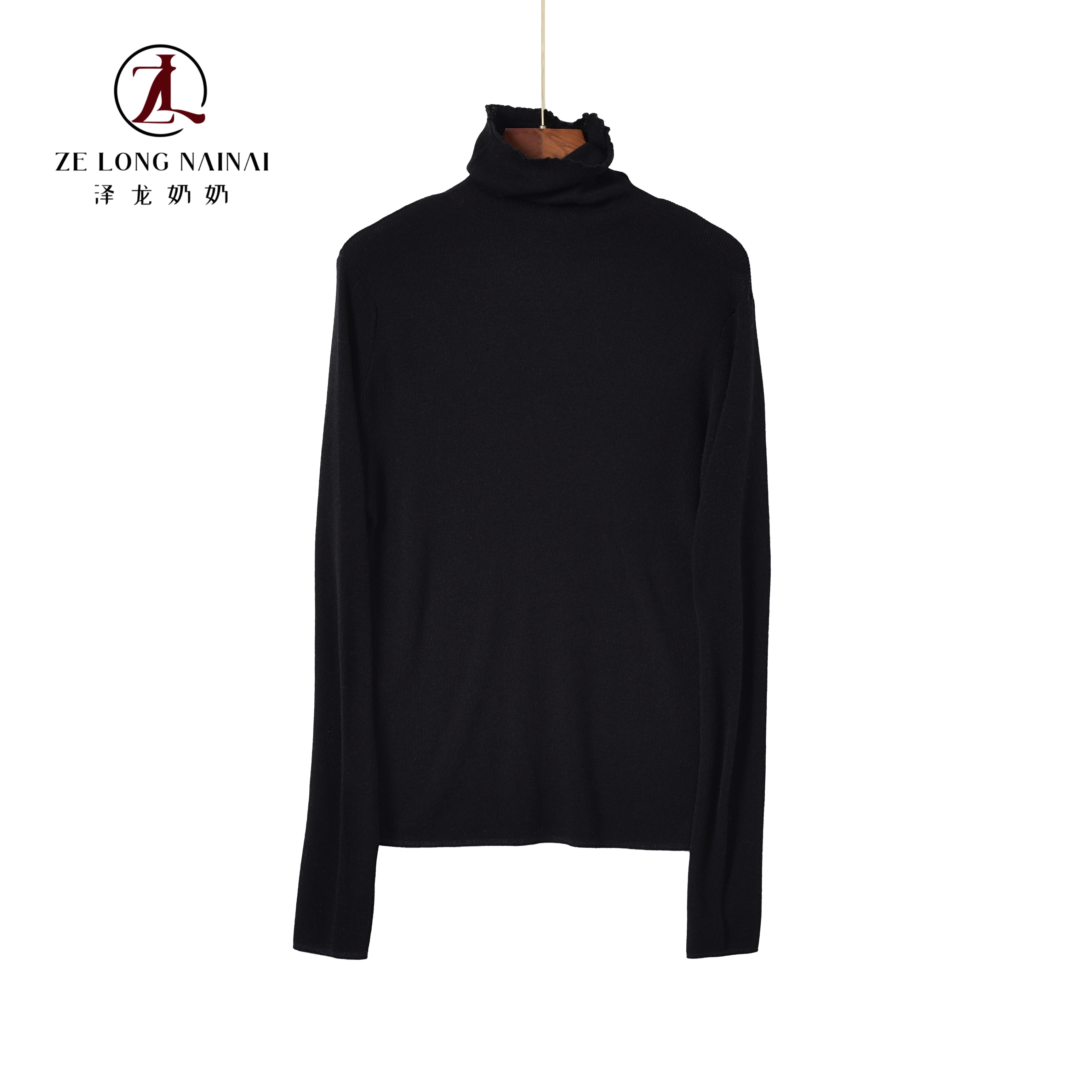 001泽龙奶奶·丝柔高领打底纯色亲肤长袖针织衫内搭上衣