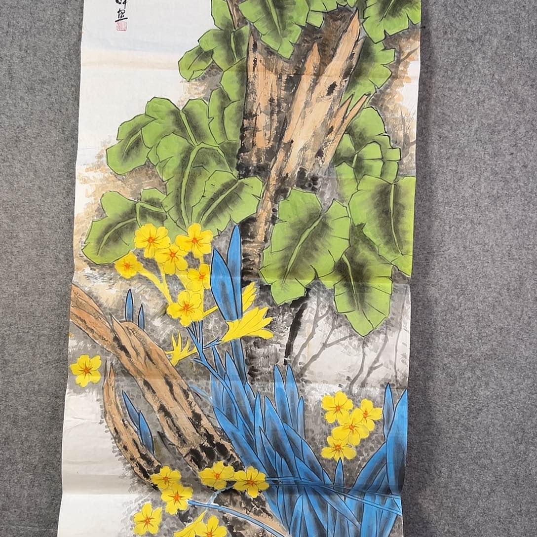 国画805 花鸟在此鸣叫时的鸣叫和