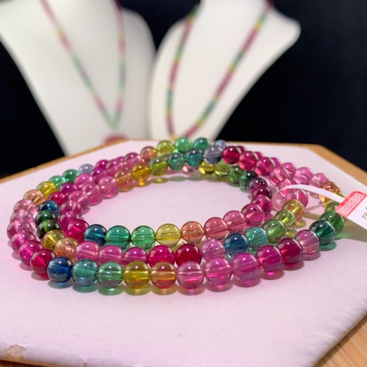 双色碧玺手链未镶嵌