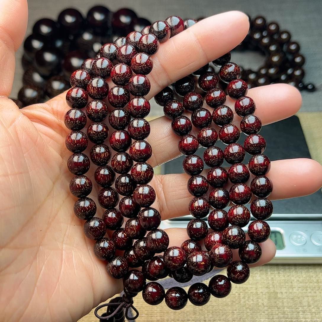 檀香紫檀（小叶紫檀）0.8 108颗 爆星