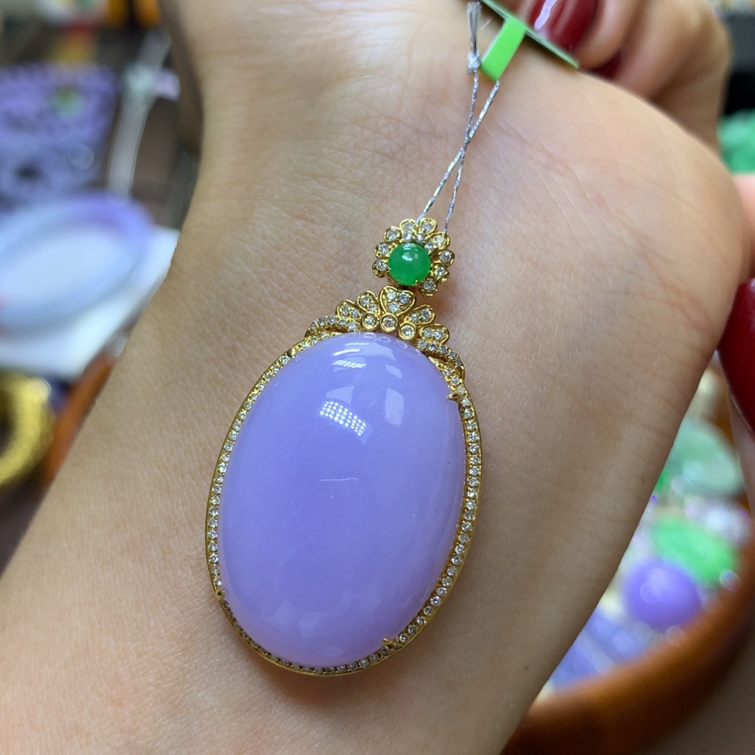 【闪购商品】翡翠颈饰18K金镶嵌翡翠