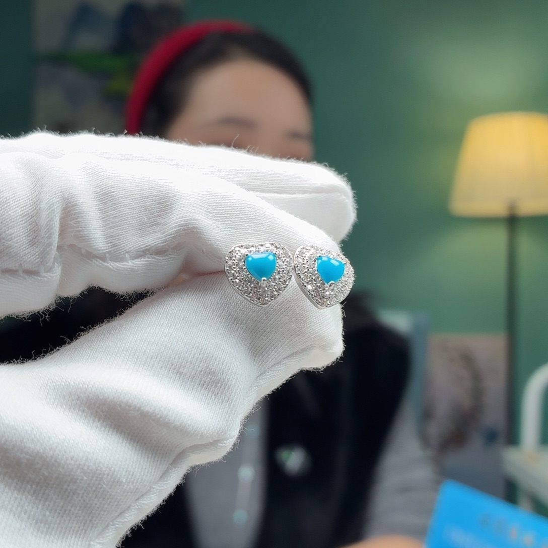 绿松石银S925镶嵌珠宝奇石