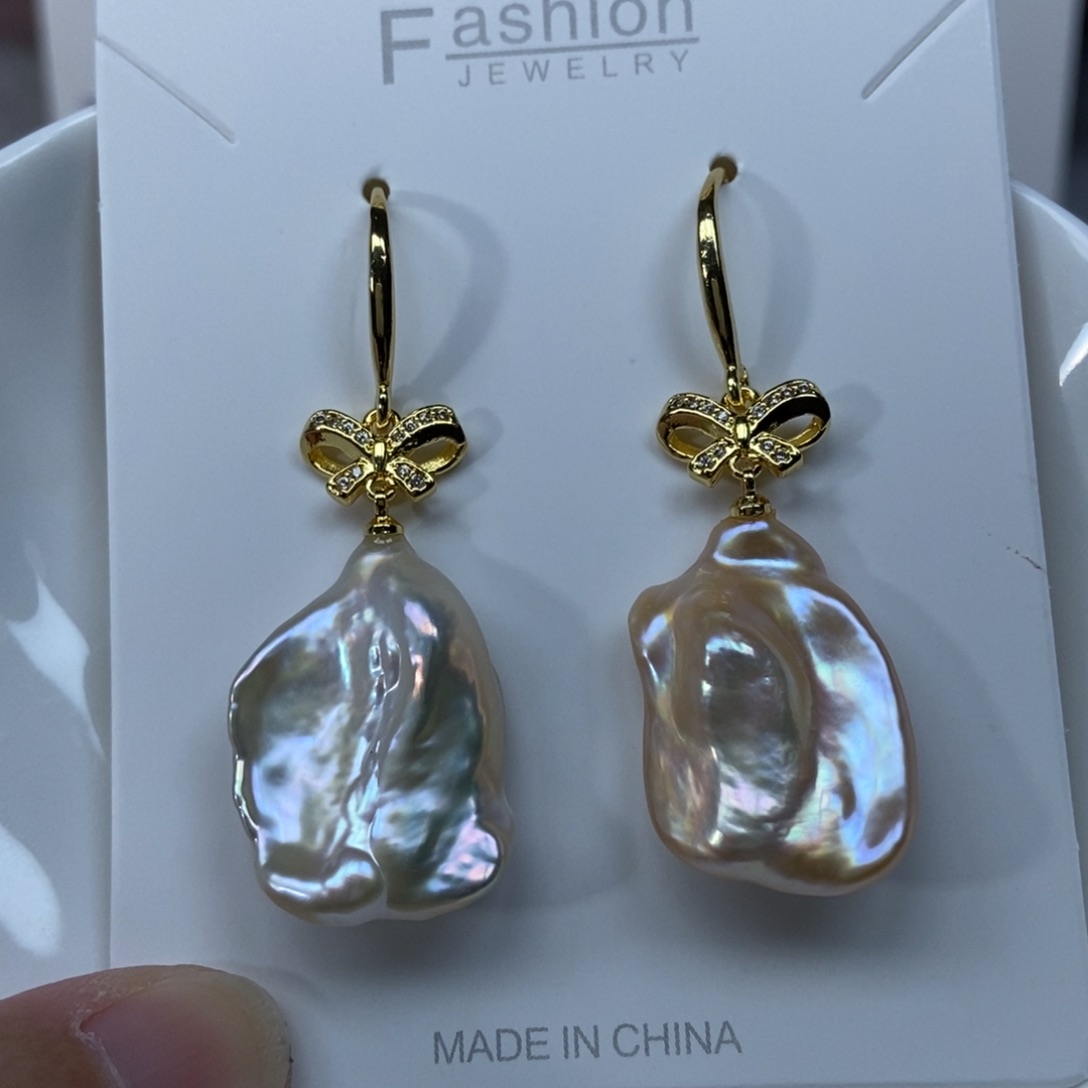 淡水珍珠耳饰合金特价327