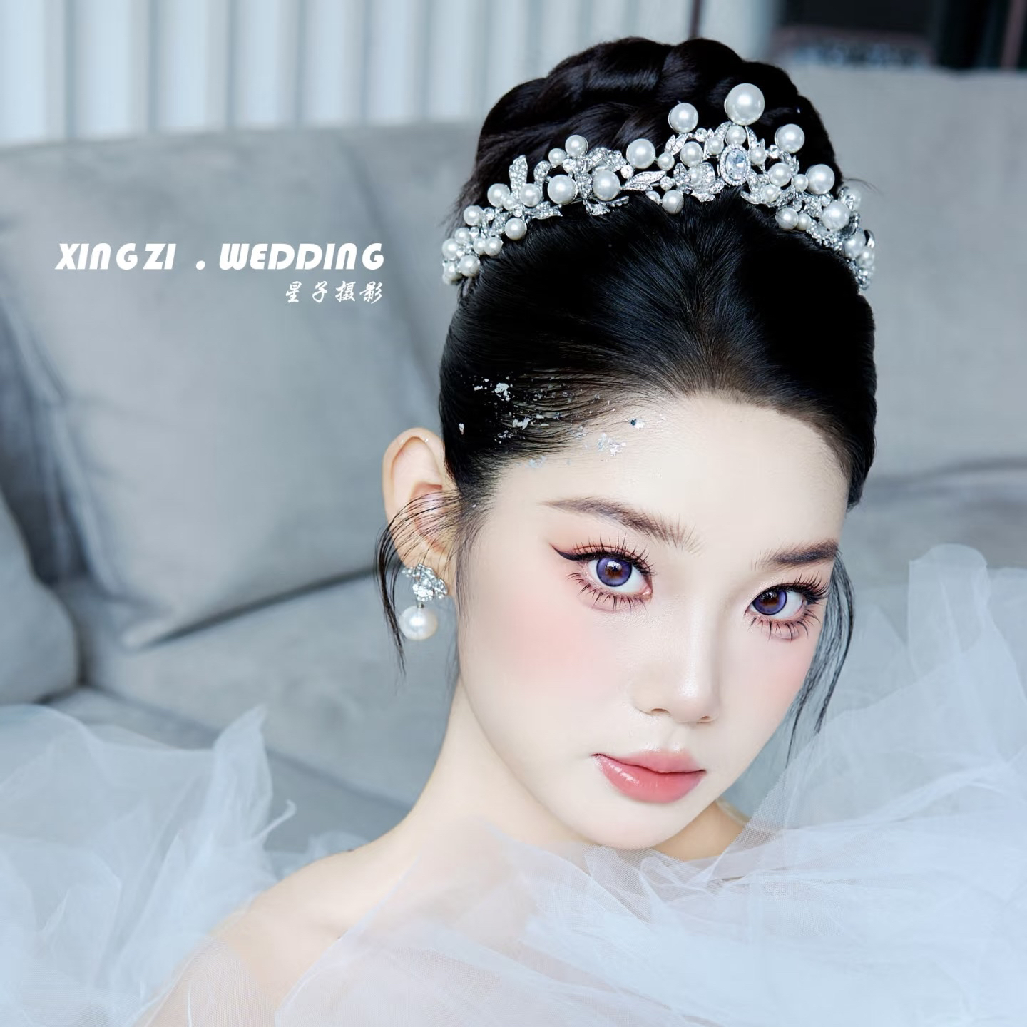 ETE ST1-17815 百搭珍珠公主冠新娘皇冠小清新气质生日冠