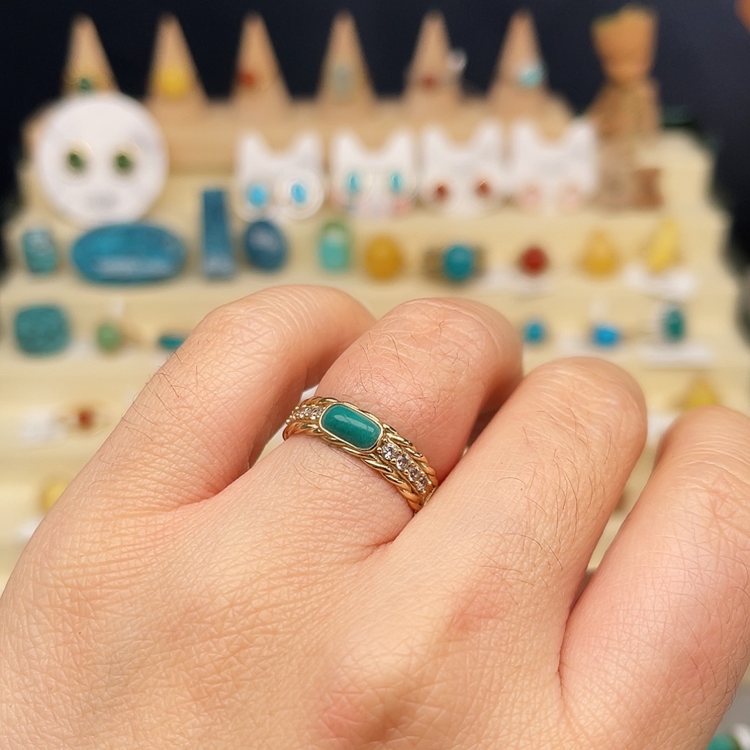 绿松石戒指合金女戒