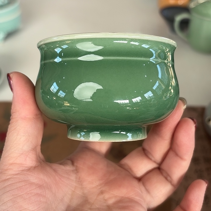 龙泉云间青瓷小米茶器