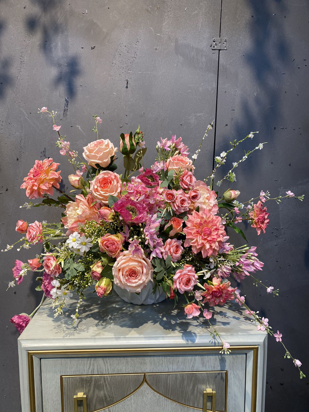 复古仿真花绣球牡丹客厅餐桌装饰花艺摆设插花假花
