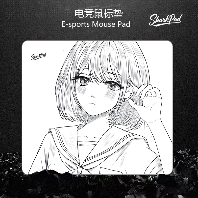 SharkPAD瞳瞳二次元装饰电竞鼠标垫中性控制FPS专用csgo打瓦游戏