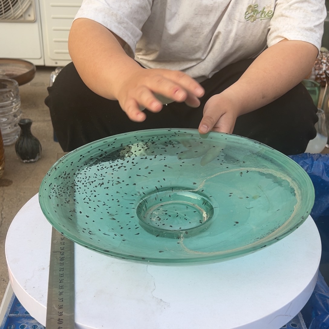 琉璃果盘高度6宽度35微瑕