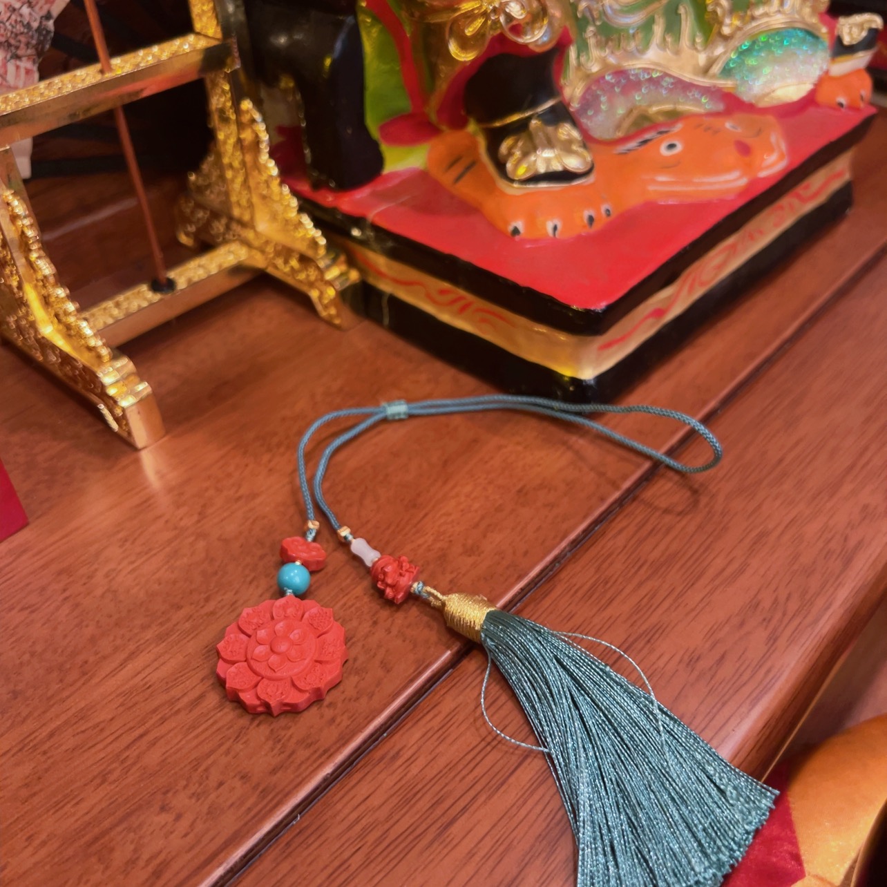 天然辰砂宫玄道 老料车挂 M2490