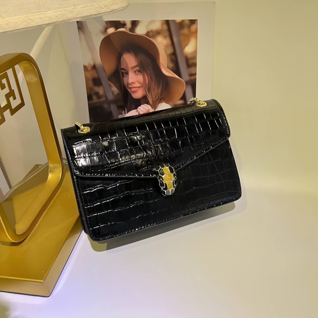 【Yì CHEN】J-6143-黑色 轻奢时尚女士新款手提单肩斜挎包