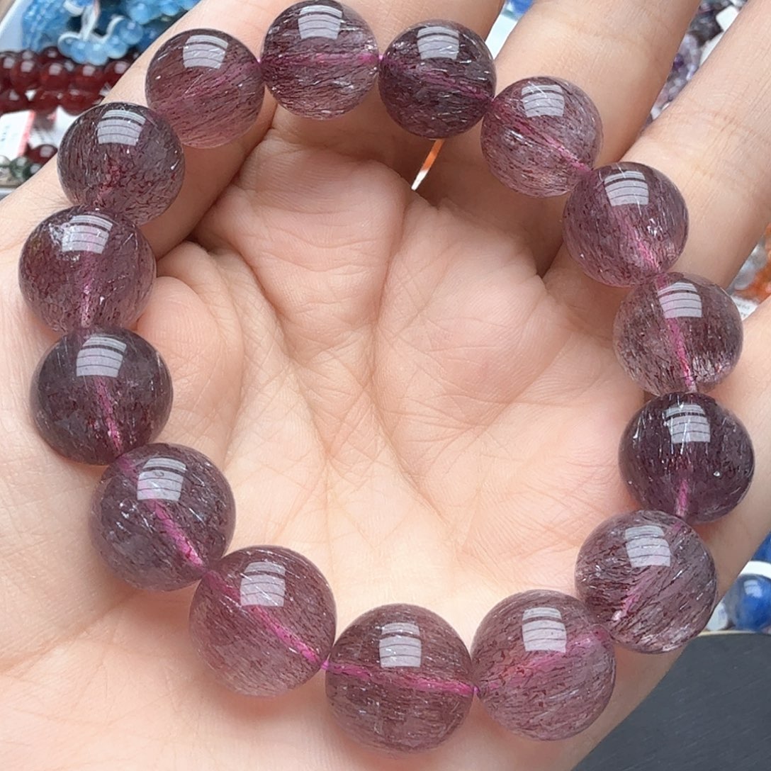 水晶手链未镶嵌彼岸花超七14.2mm