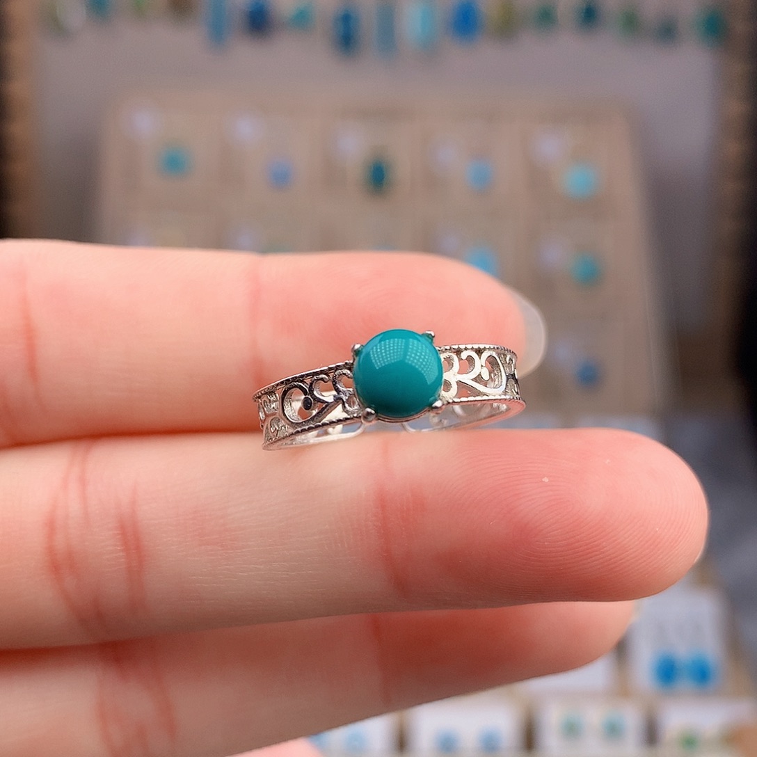 绿松石银S925镶嵌颈饰