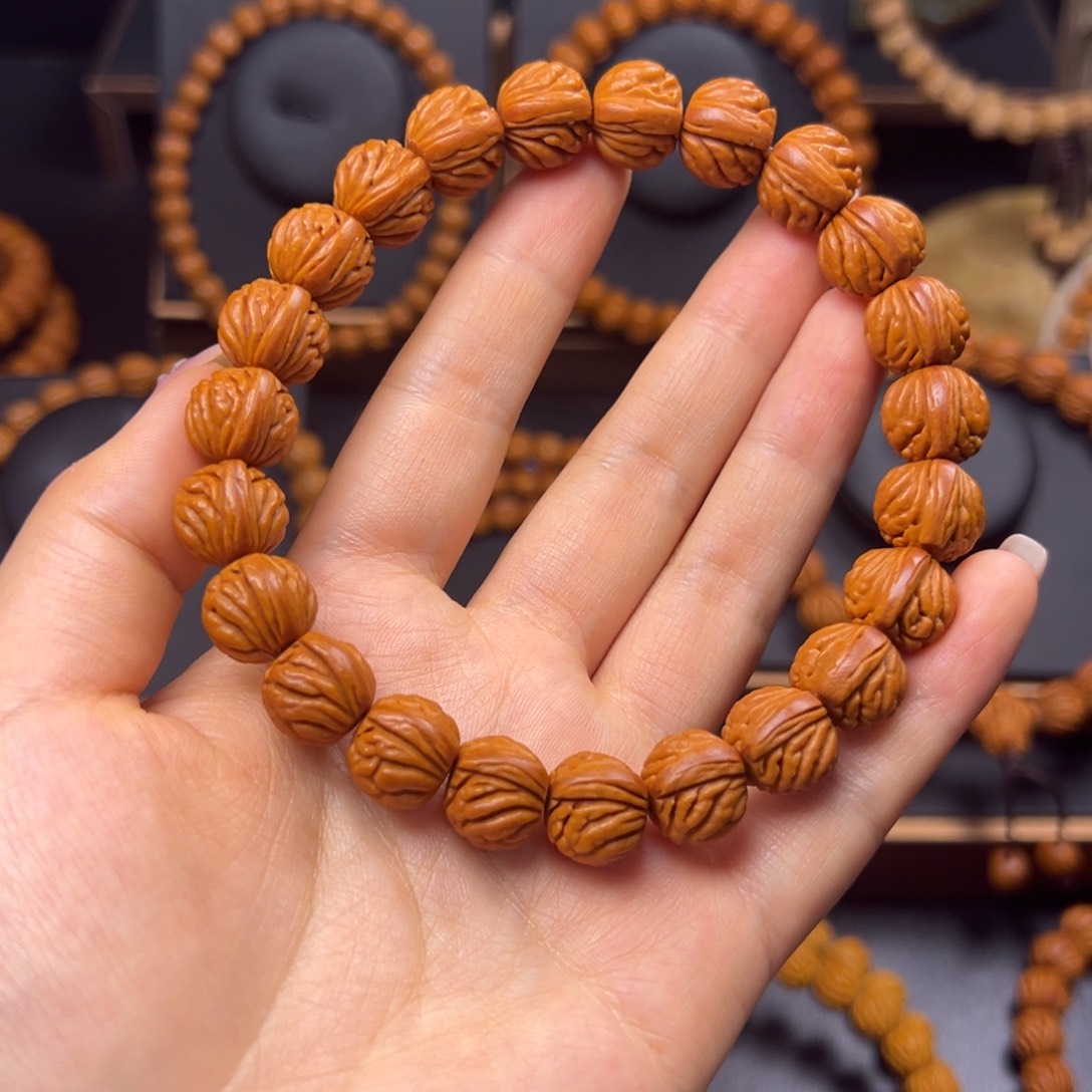 桃核手串火龙纹13手串