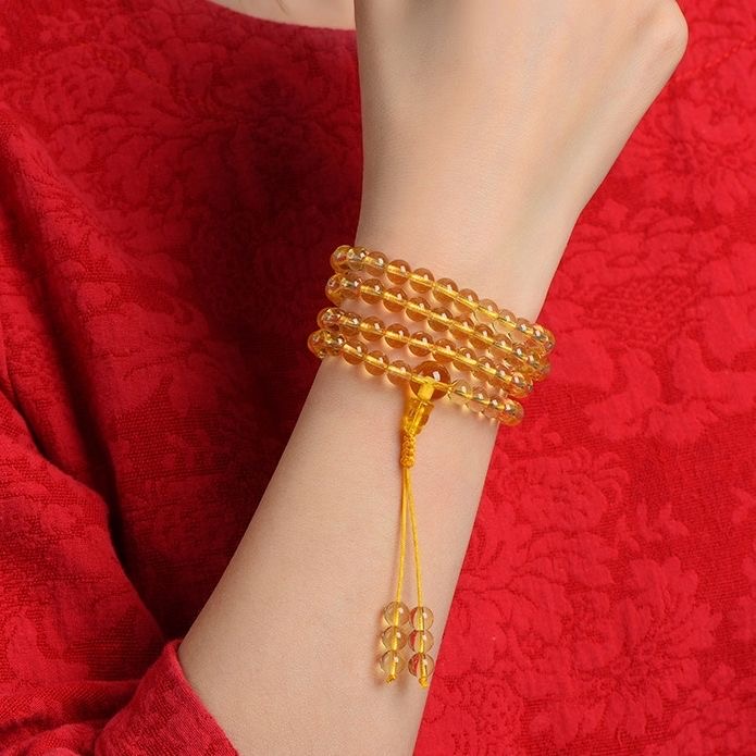 X（双A纯净）108颗-8M黄水项链