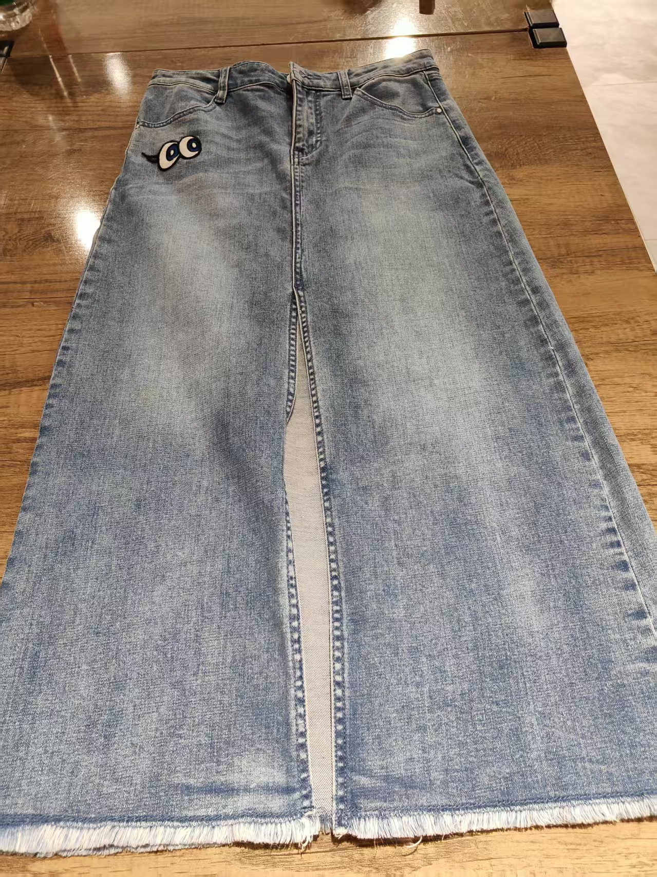 包臀开叉牛仔半身裙（110斤可穿）默认微瑕无运费险