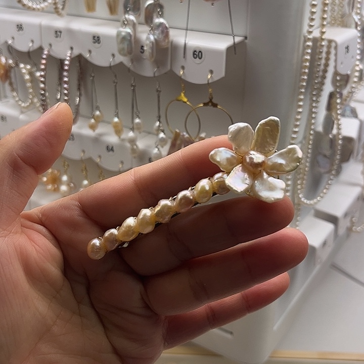 发夹淡水珍珠未镶嵌