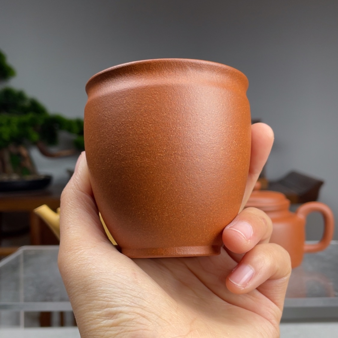 【闪购商品】紫砂茶壶红降坡主人杯容量170cc