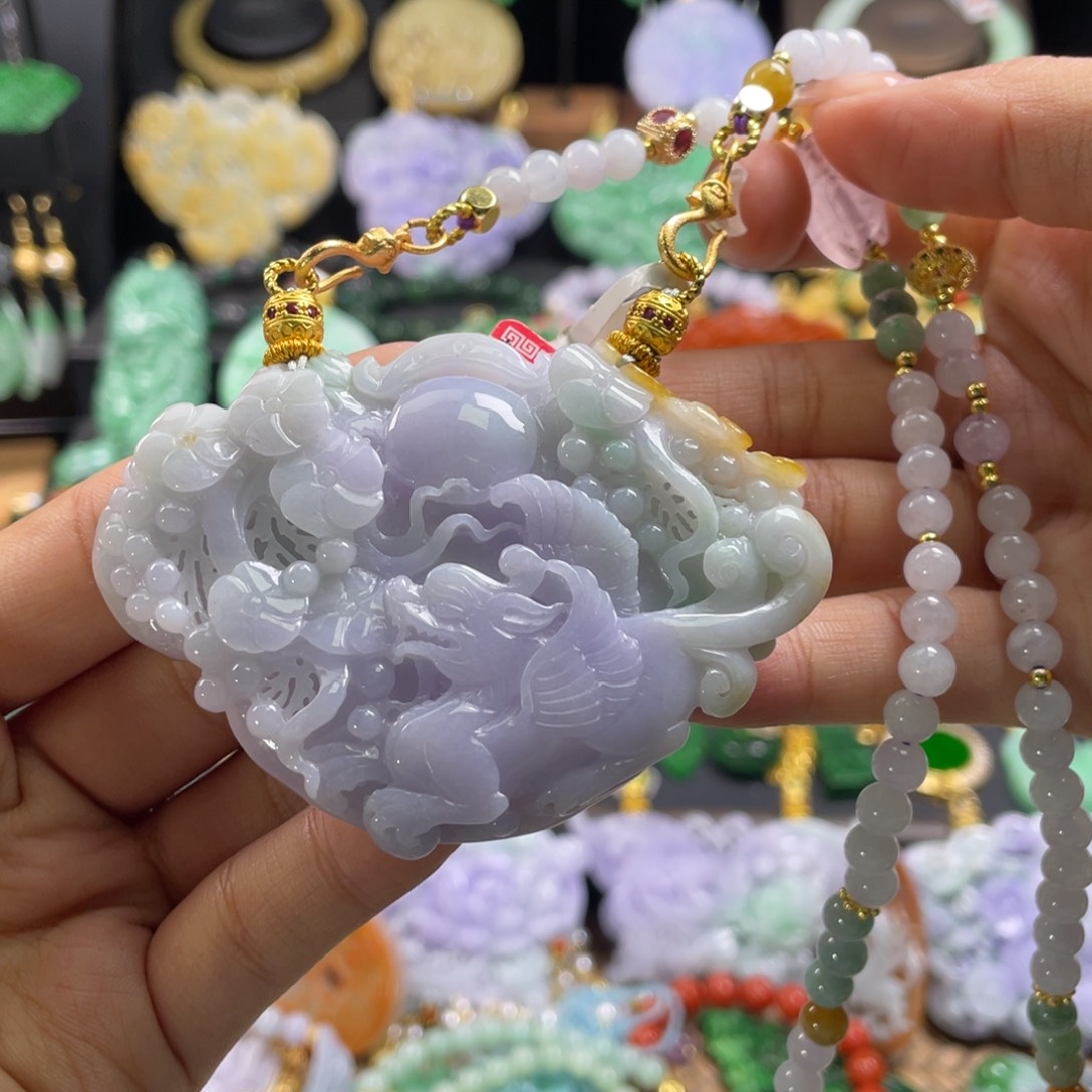 翡翠未镶嵌颈饰代编织