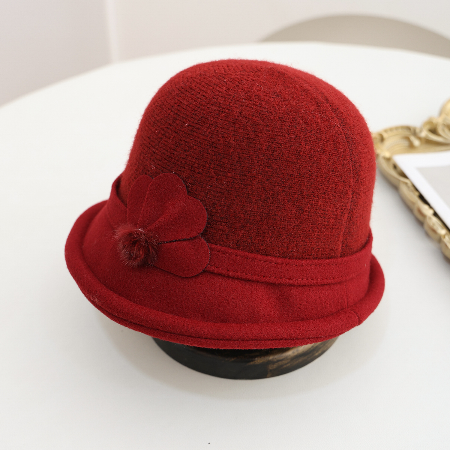 【清慕】冬季英伦复古时尚气质保暖礼帽百搭显脸小优雅渔夫盆帽