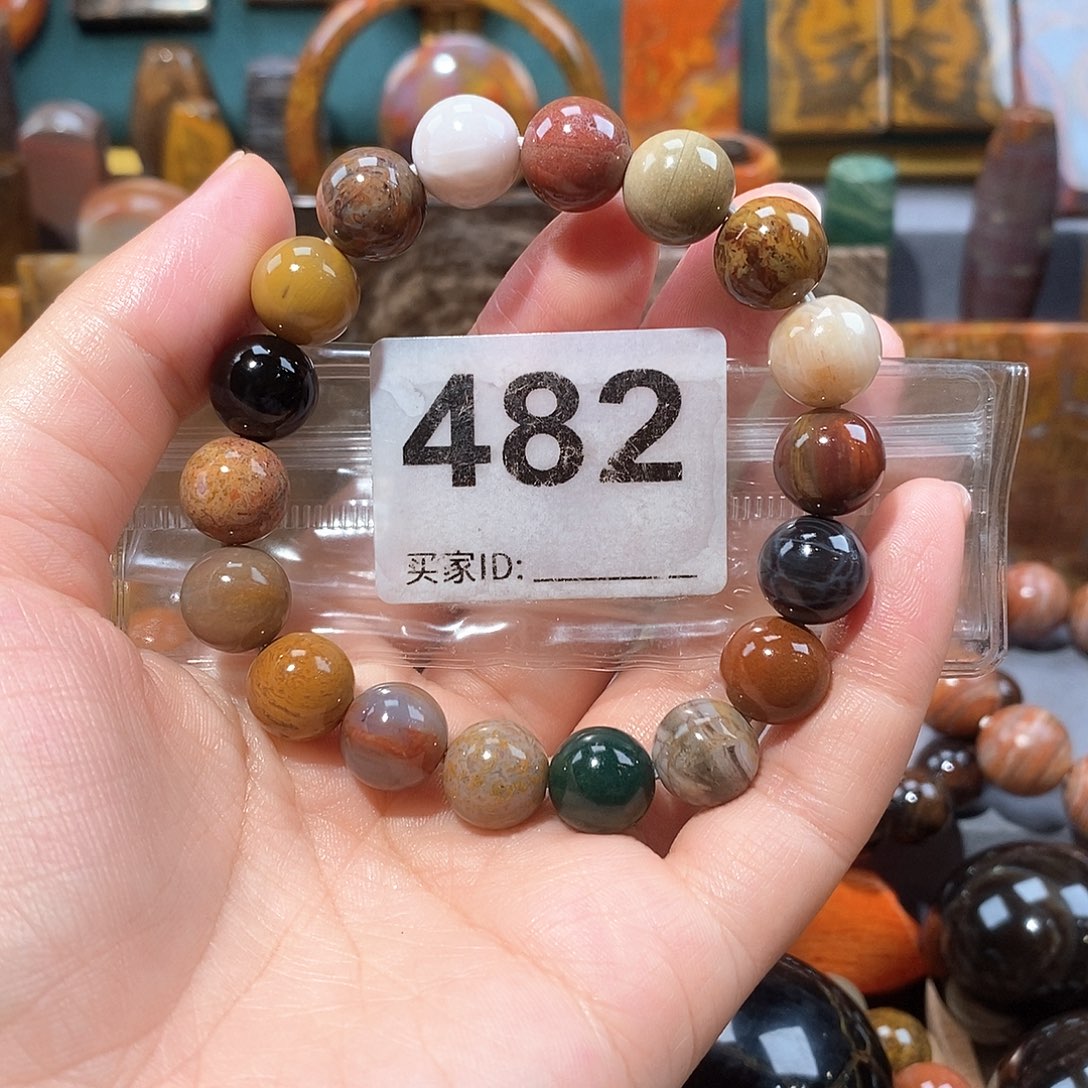 硅化玉天然北票硅化玉手串未镶嵌天然北票硅化玉手串