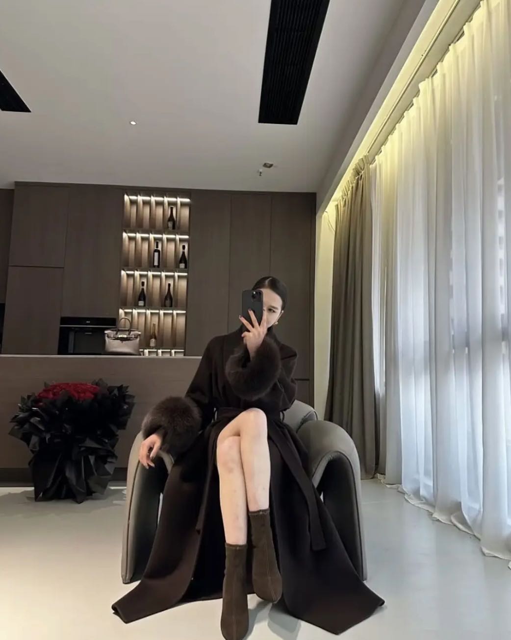 [159-399]南吾家羊毛大衣秋冬季千金风慵懒风高级感大衣