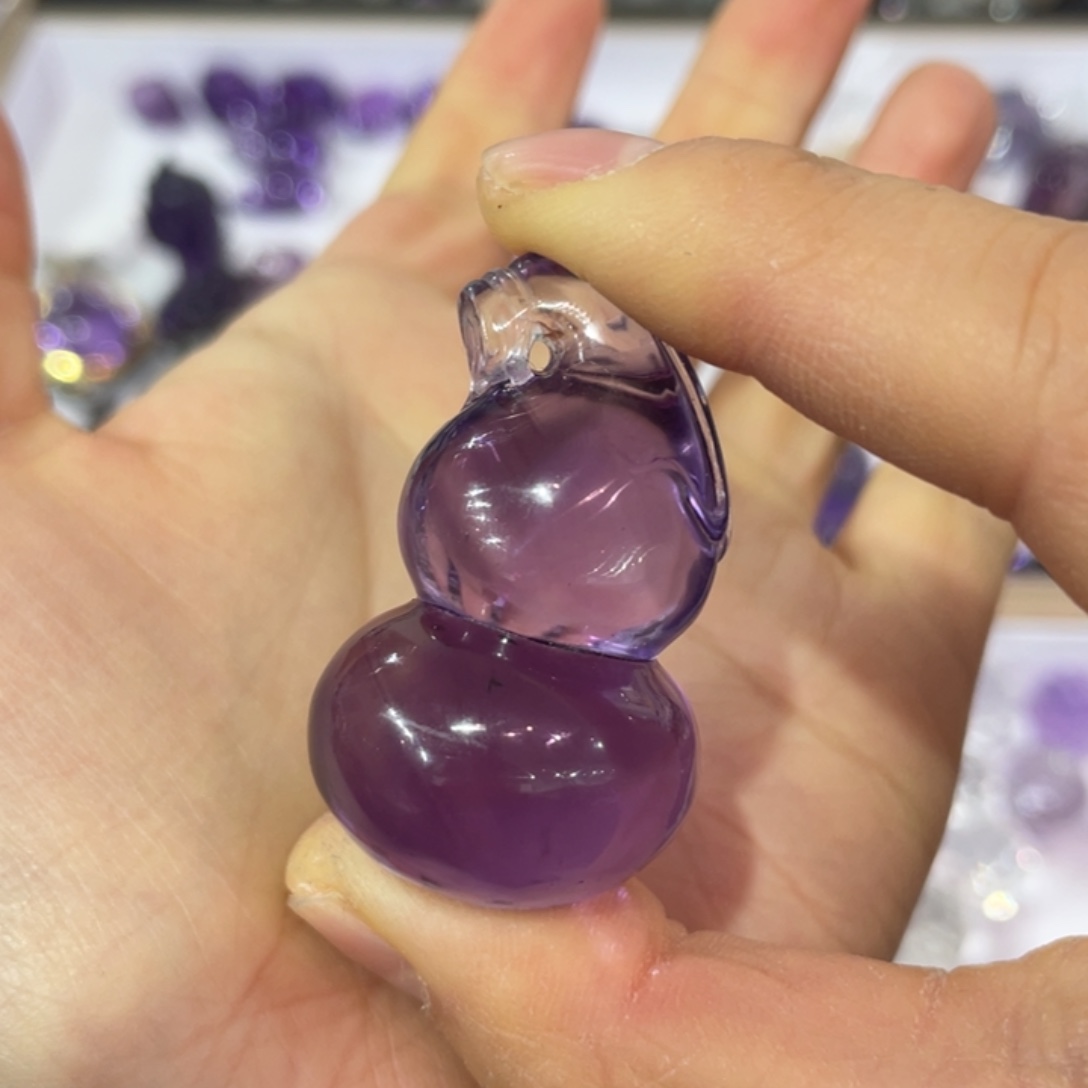 紫晶葫芦吊坠未镶嵌