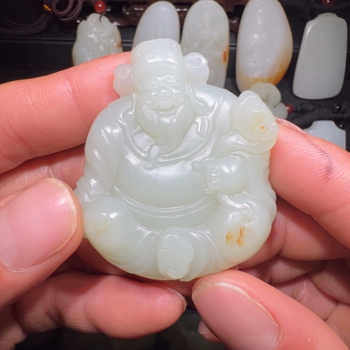 和田玉未镶嵌颈饰一***好