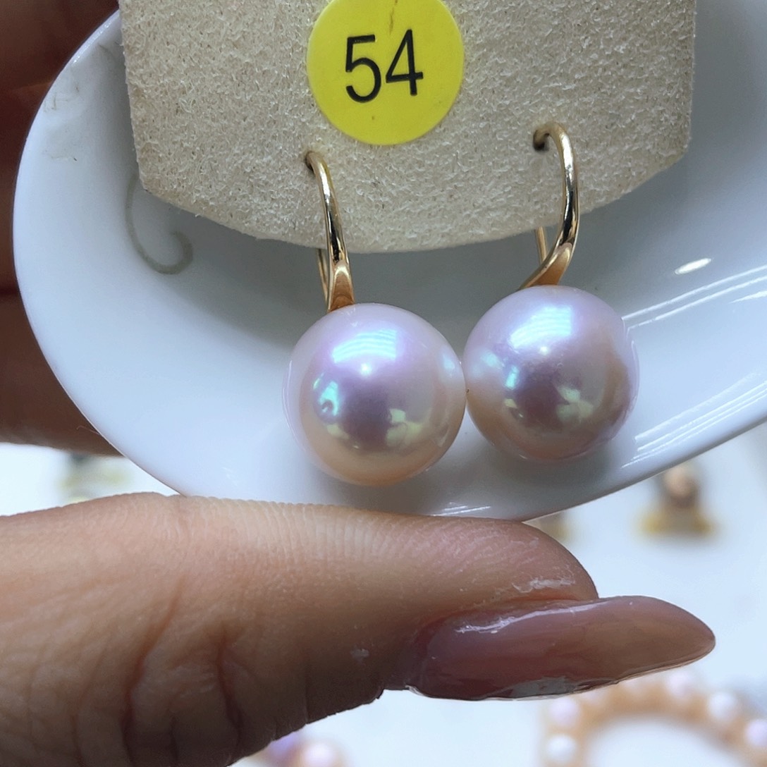 淡水珍珠耳饰银S925镶嵌