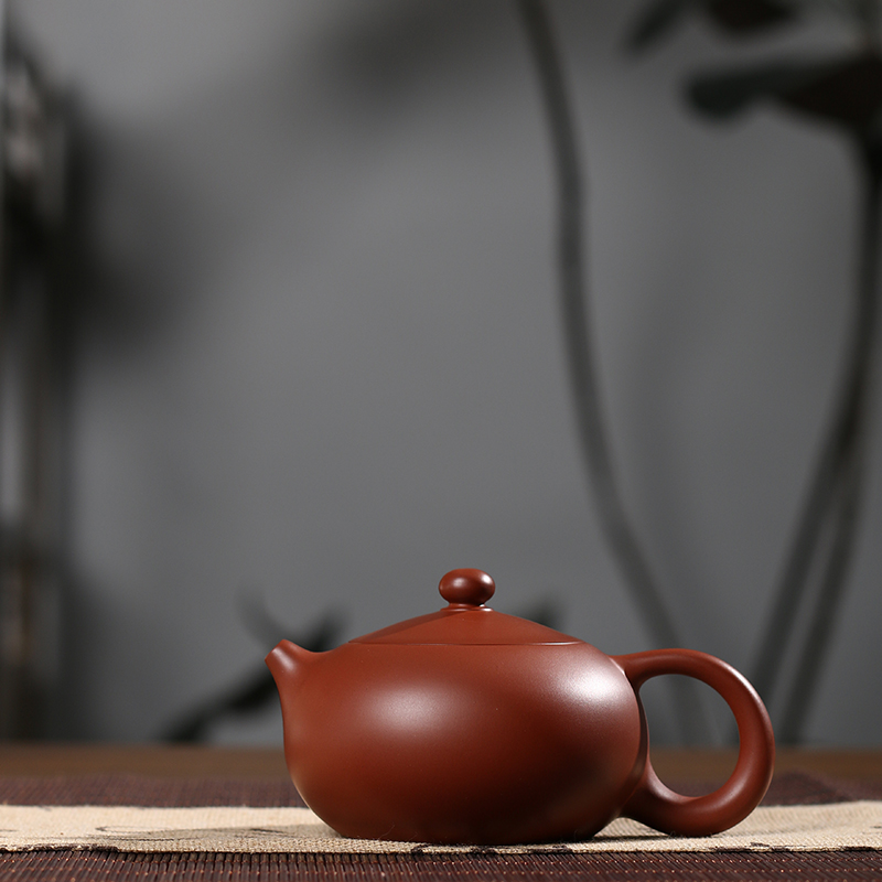 潮州原矿朱泥纯手工薄胎西施壶吴创达手作工夫茶朱泥壶功夫茶具