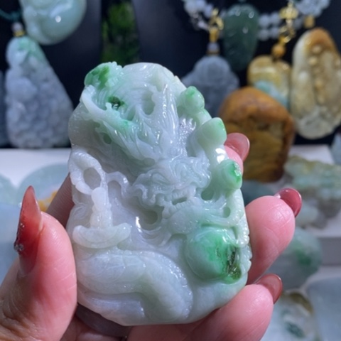 【闪购商品】颈饰未镶嵌翡翠龙牌