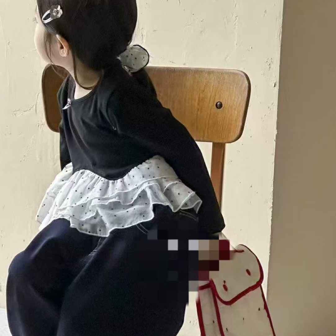 套头常规休闲风女秋季春秋套装上衣衬衫半身裙假两件