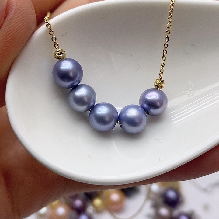 淡水珍珠颈饰银S925镶嵌