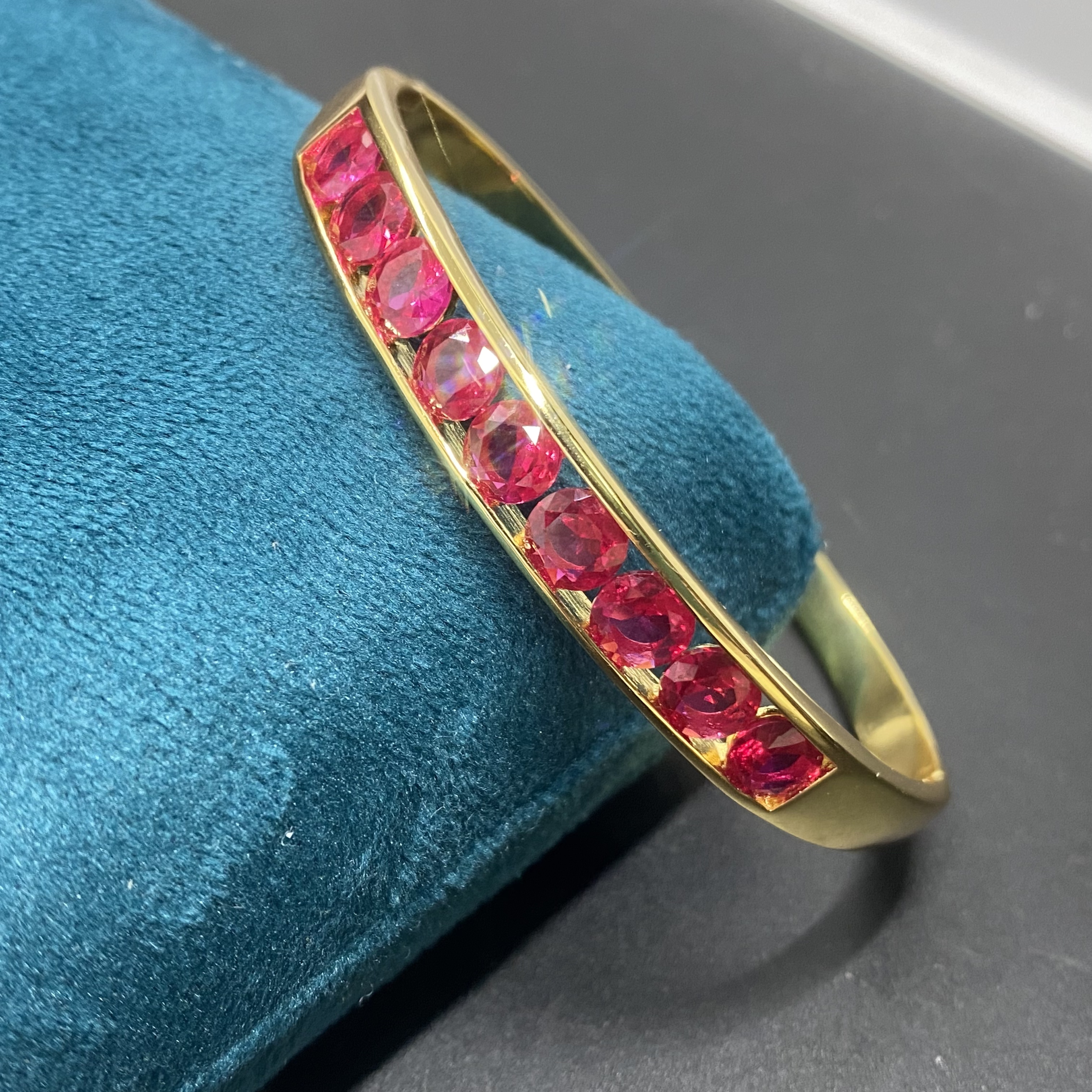 【南非库里南】NFKLN 高端奢华定制 金色单排粉色手镯 067