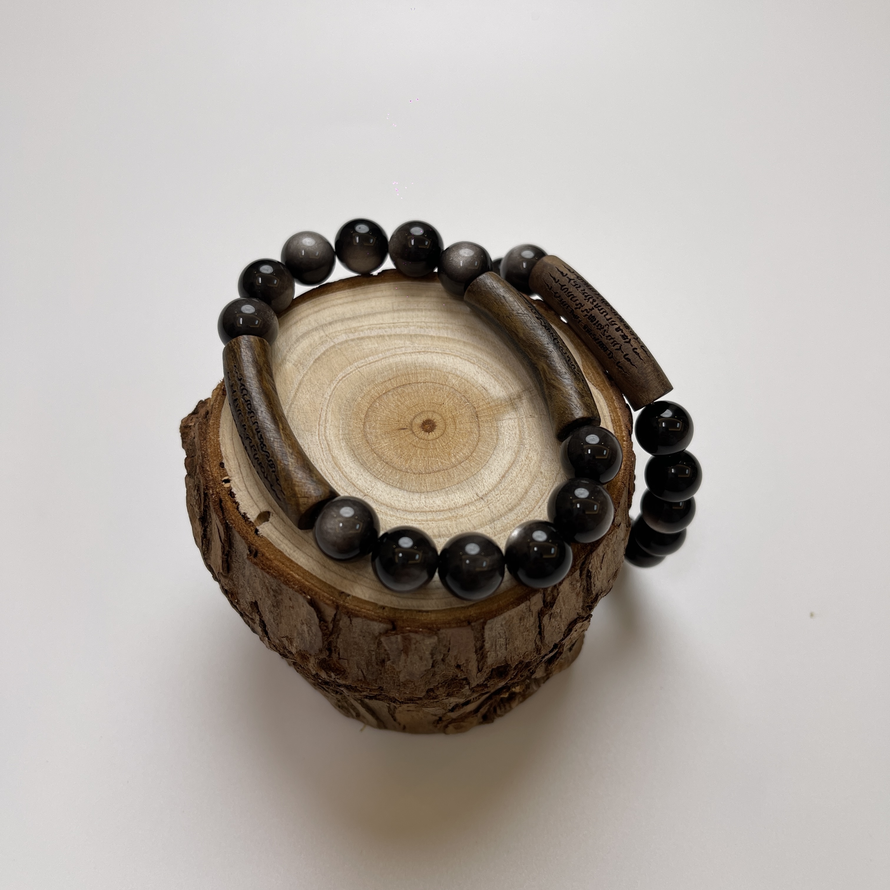 非金属木质手链 A lone ranger原创手工国风五条经文时尚百搭手串