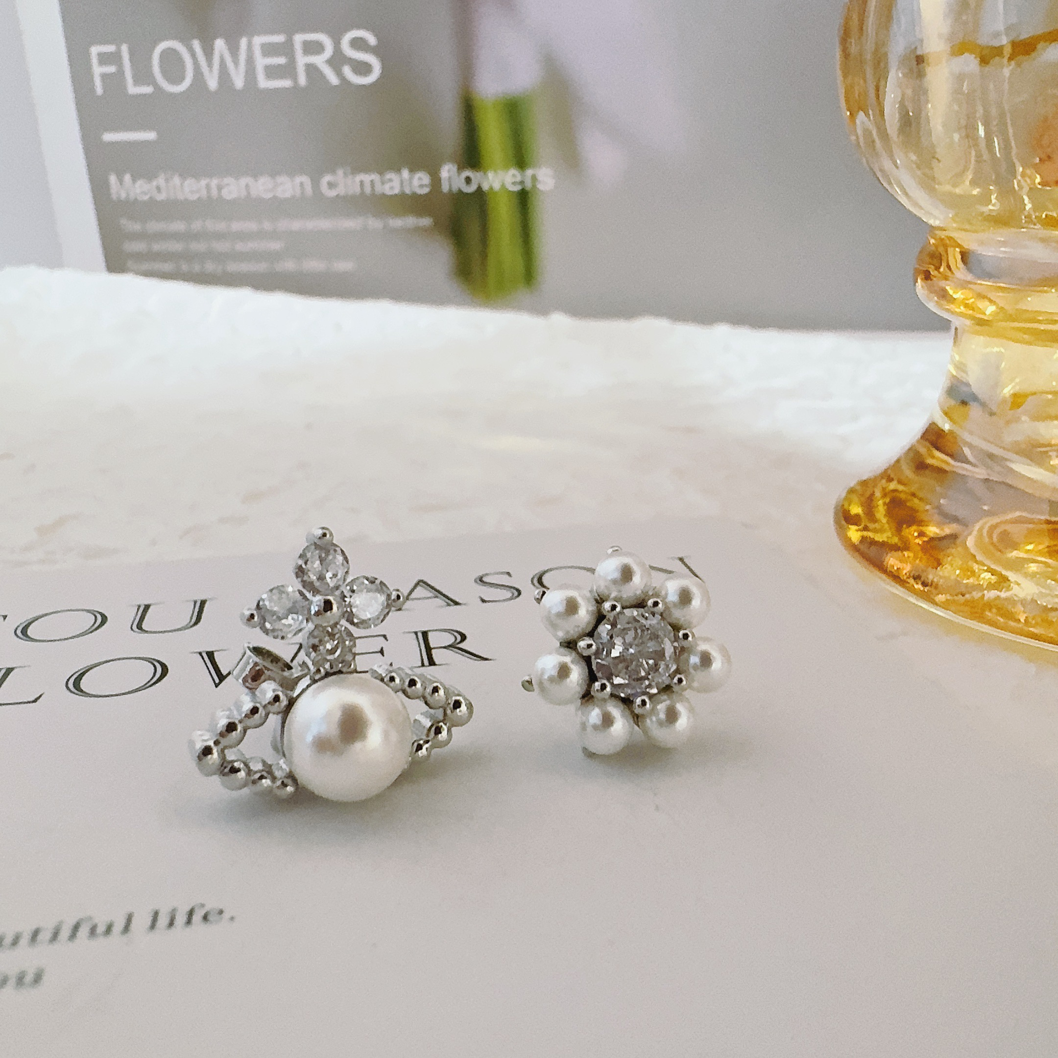 铜合金耳饰 1944 AB款不对称星球耳钉