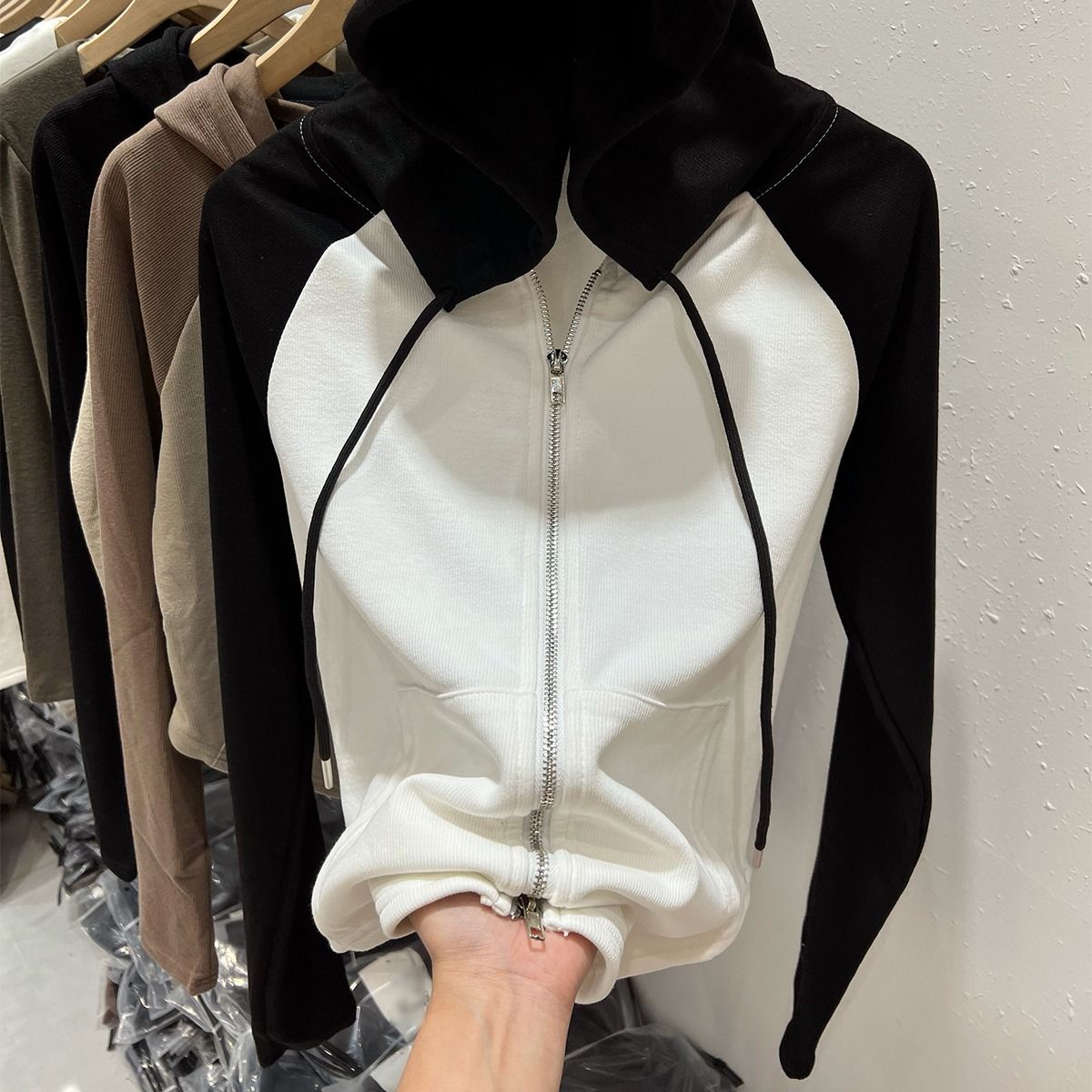 秋季长袖上衣新款小香风卫衣开衫棒球服外套女2