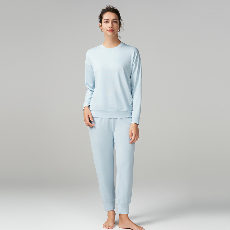 爱慕23AW零碳生活睡衣家居服春秋女款套头长袖居家服套装AM468781