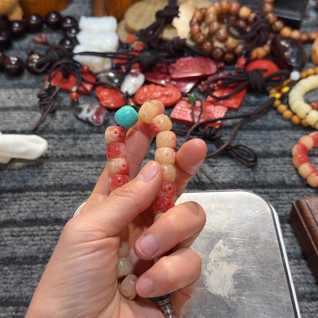 大果紫檀（缅甸花梨）雕刻手串