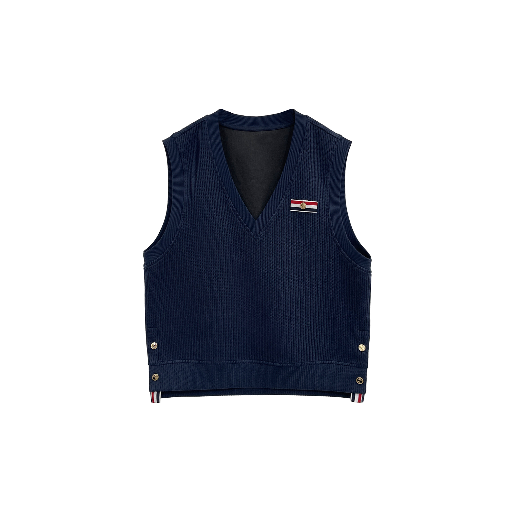 梦梦-【Reoyddirne】25春季小众气质百搭拼色连帽马甲118659