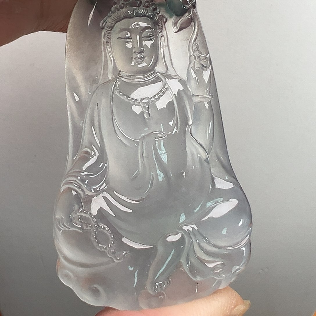 翡翠颈饰未镶嵌潮**落高冰小素衣