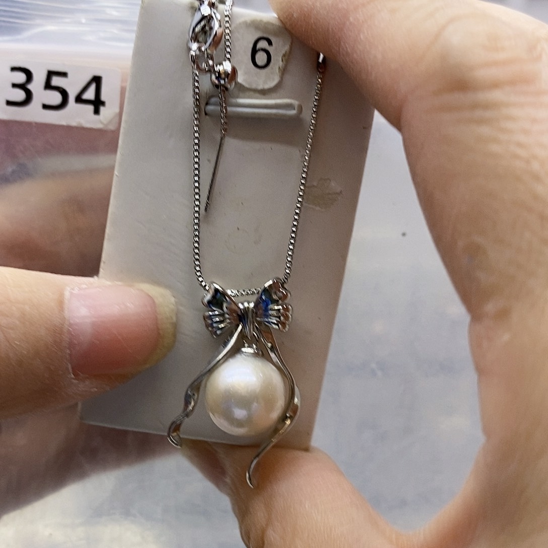 颈饰合金淡水珍珠